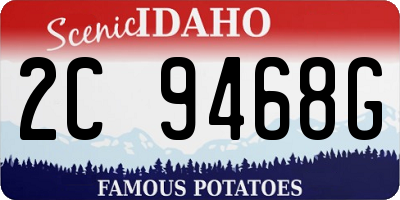 ID license plate 2C9468G