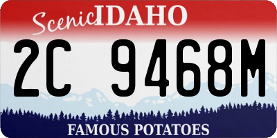 ID license plate 2C9468M