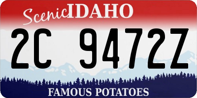 ID license plate 2C9472Z
