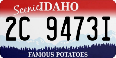 ID license plate 2C9473I