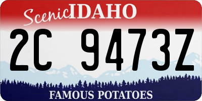 ID license plate 2C9473Z