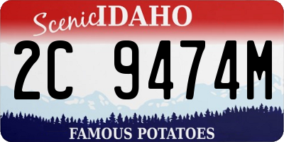 ID license plate 2C9474M