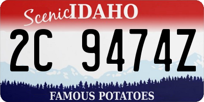 ID license plate 2C9474Z
