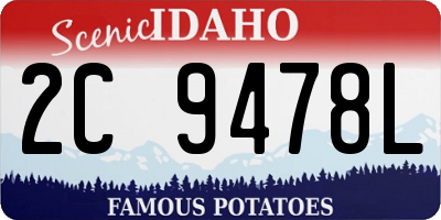 ID license plate 2C9478L