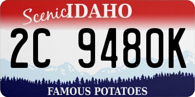 ID license plate 2C9480K