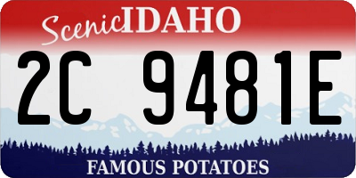 ID license plate 2C9481E
