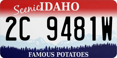 ID license plate 2C9481W