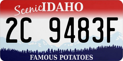 ID license plate 2C9483F