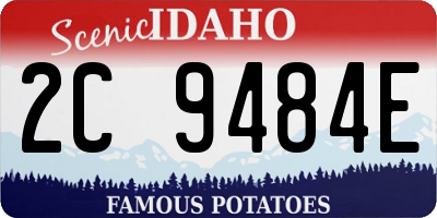 ID license plate 2C9484E