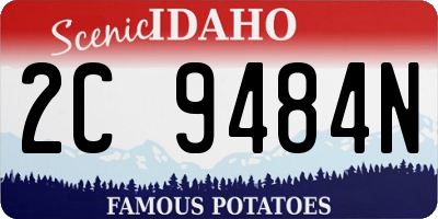 ID license plate 2C9484N
