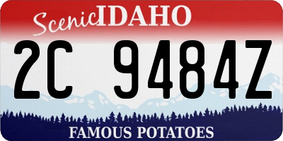 ID license plate 2C9484Z