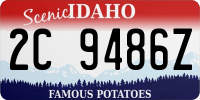 ID license plate 2C9486Z