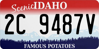 ID license plate 2C9487V