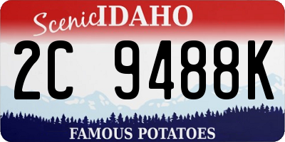 ID license plate 2C9488K