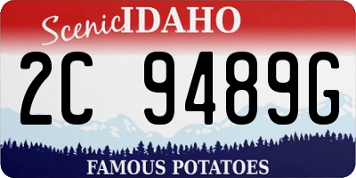 ID license plate 2C9489G