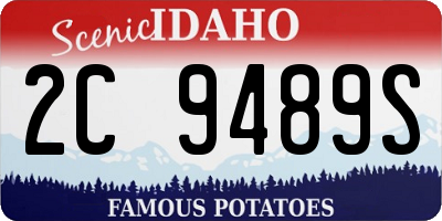 ID license plate 2C9489S