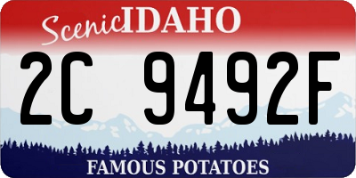 ID license plate 2C9492F