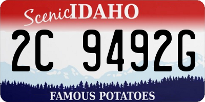 ID license plate 2C9492G