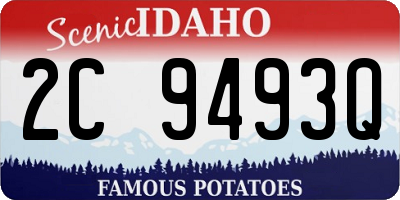ID license plate 2C9493Q