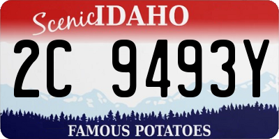 ID license plate 2C9493Y