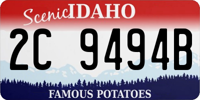 ID license plate 2C9494B