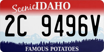 ID license plate 2C9496V