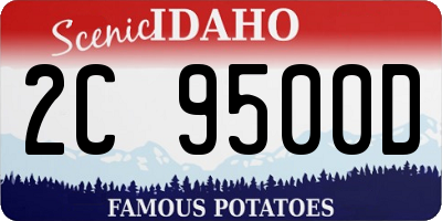 ID license plate 2C9500D