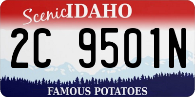 ID license plate 2C9501N