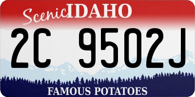 ID license plate 2C9502J