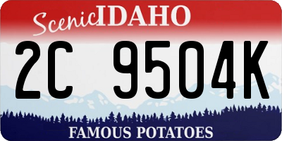 ID license plate 2C9504K