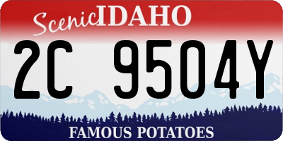 ID license plate 2C9504Y