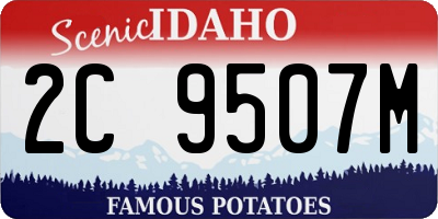 ID license plate 2C9507M