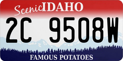 ID license plate 2C9508W