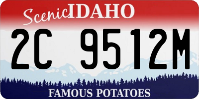 ID license plate 2C9512M