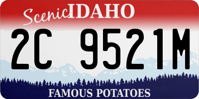 ID license plate 2C9521M