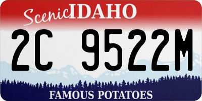 ID license plate 2C9522M