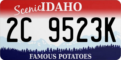 ID license plate 2C9523K