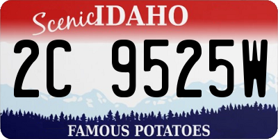 ID license plate 2C9525W