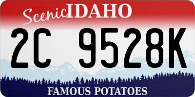 ID license plate 2C9528K