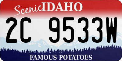 ID license plate 2C9533W