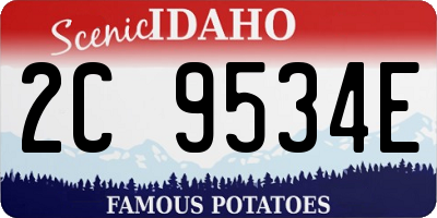 ID license plate 2C9534E