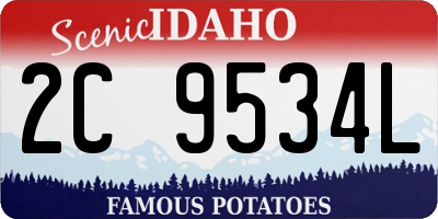 ID license plate 2C9534L