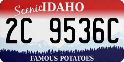 ID license plate 2C9536C
