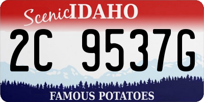 ID license plate 2C9537G
