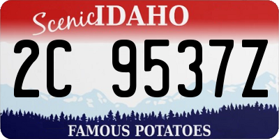 ID license plate 2C9537Z