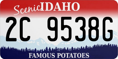 ID license plate 2C9538G