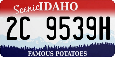 ID license plate 2C9539H