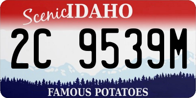 ID license plate 2C9539M