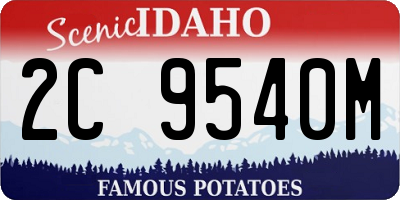 ID license plate 2C9540M
