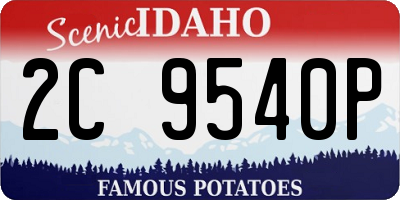 ID license plate 2C9540P